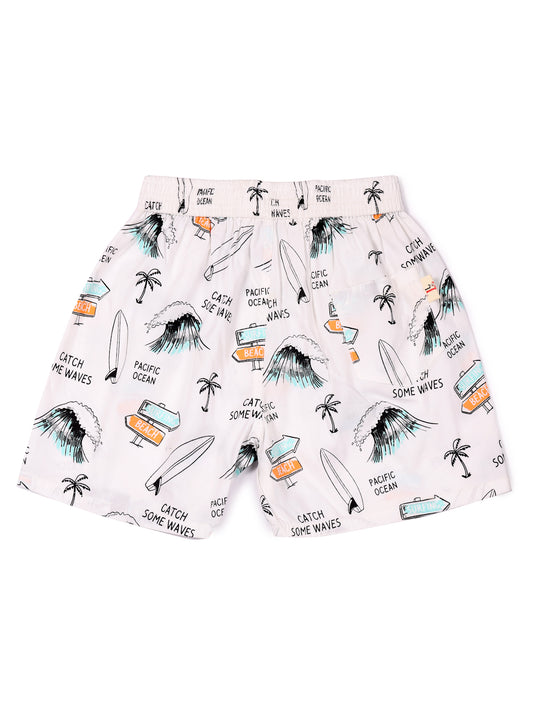 CLLING Kids Assorted Cotton Boxer Shorts (Pack of 3) - Surf, Anchor & Green Varsity Prints