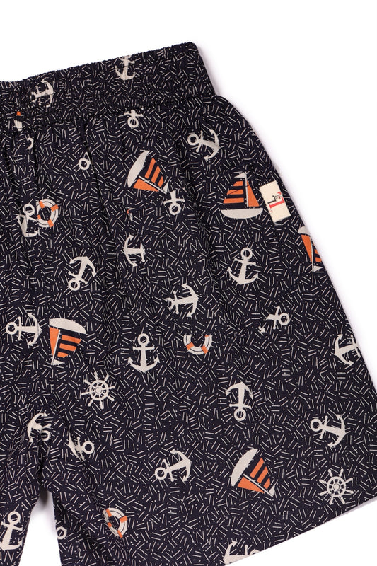 Boys’ Black Ship and Anchor Boxers