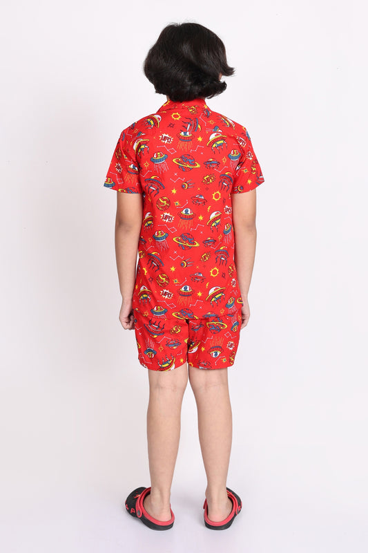 Boys’ Red Alien Co-Ord Set