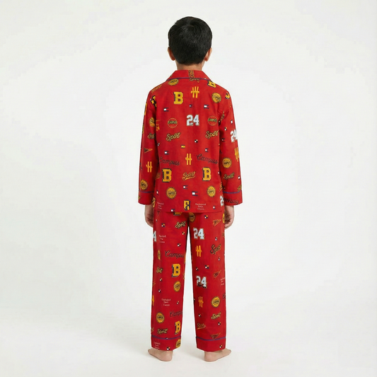 Boys’ Red Big B Co-Ord Sets with pant