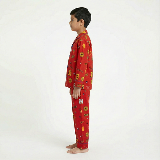 Boys’ Red Big B Co-Ord Sets with pant