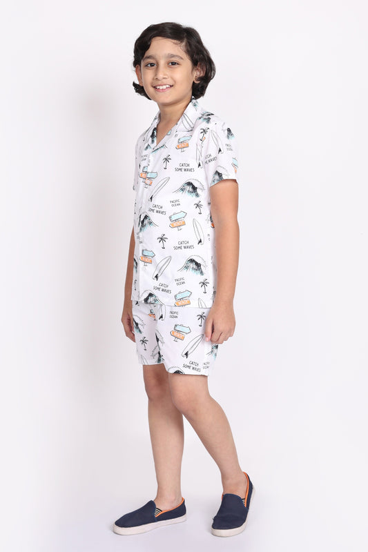 Boys’ White Breeze Co-Ord Set