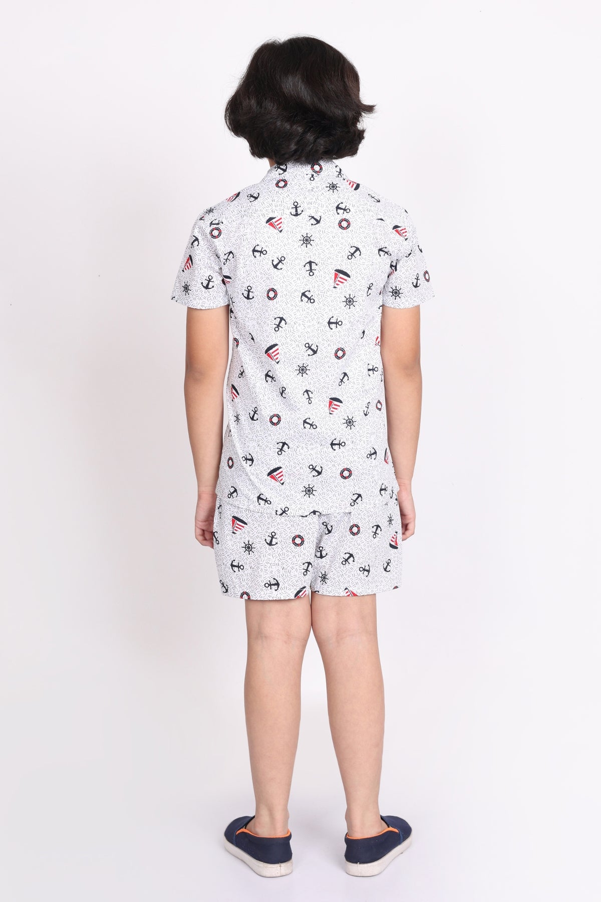 Boys White Ship and Anchor Co-ord set