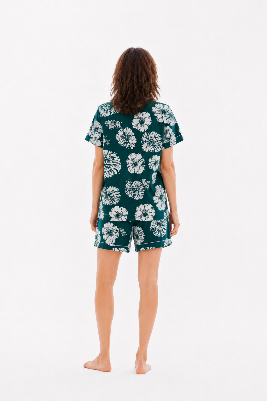 Women’s Cotton Green Floral Printed Co-ord Set