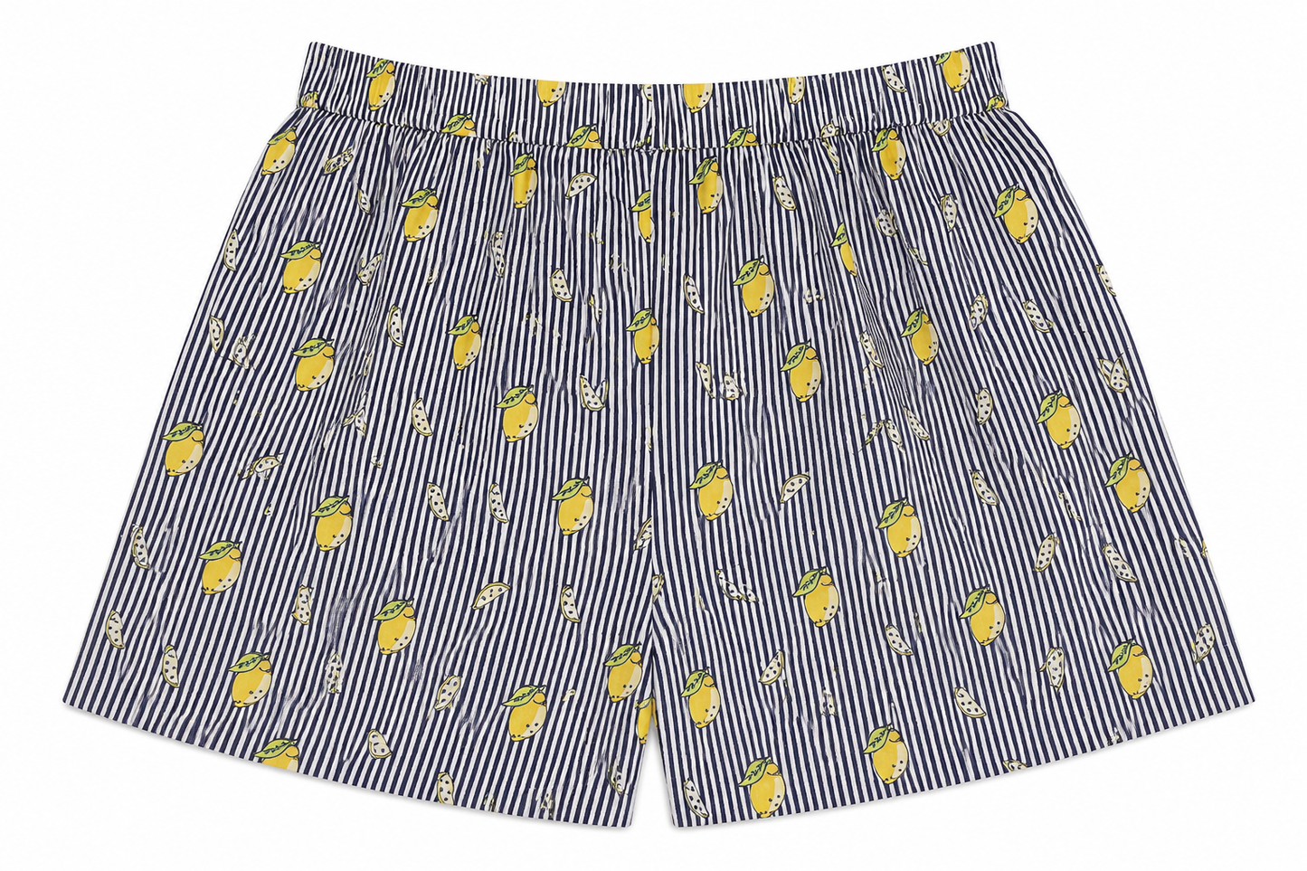 Women’s Cotton Lemon Stripe Printed Boxer Shorts