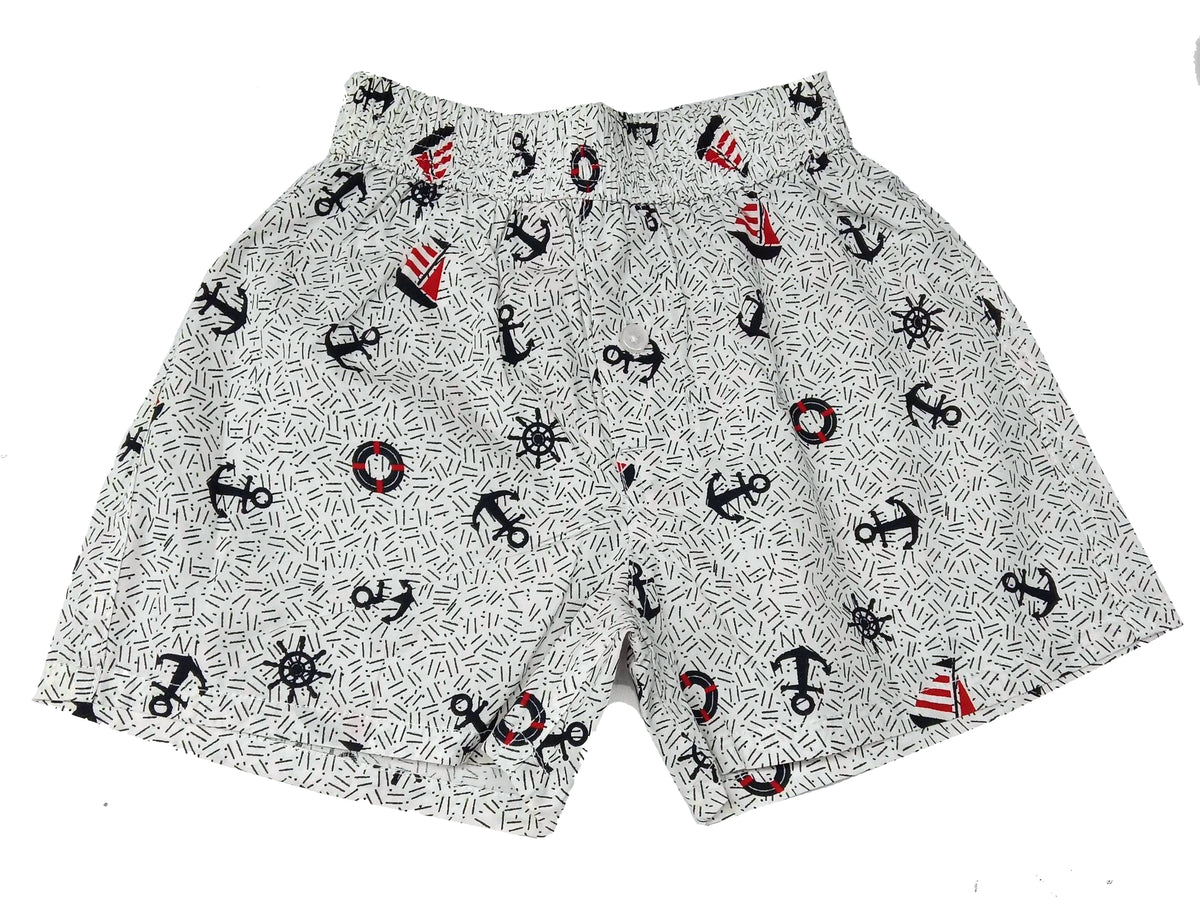 CLLING Boys Premium Pure Cotton Printed Boxer Shorts (3 Pack) - Anchor, Space UFO & Tropical Leaf