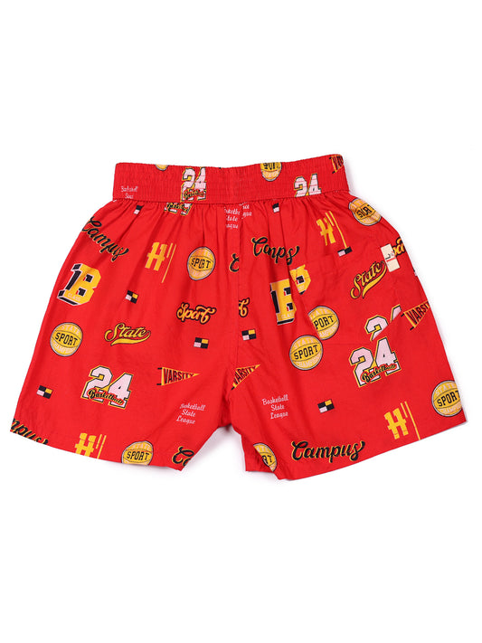 CLLING Boys Printed Cotton Shorts Set (Pack of 3) - Surf, Campus & Leaf
