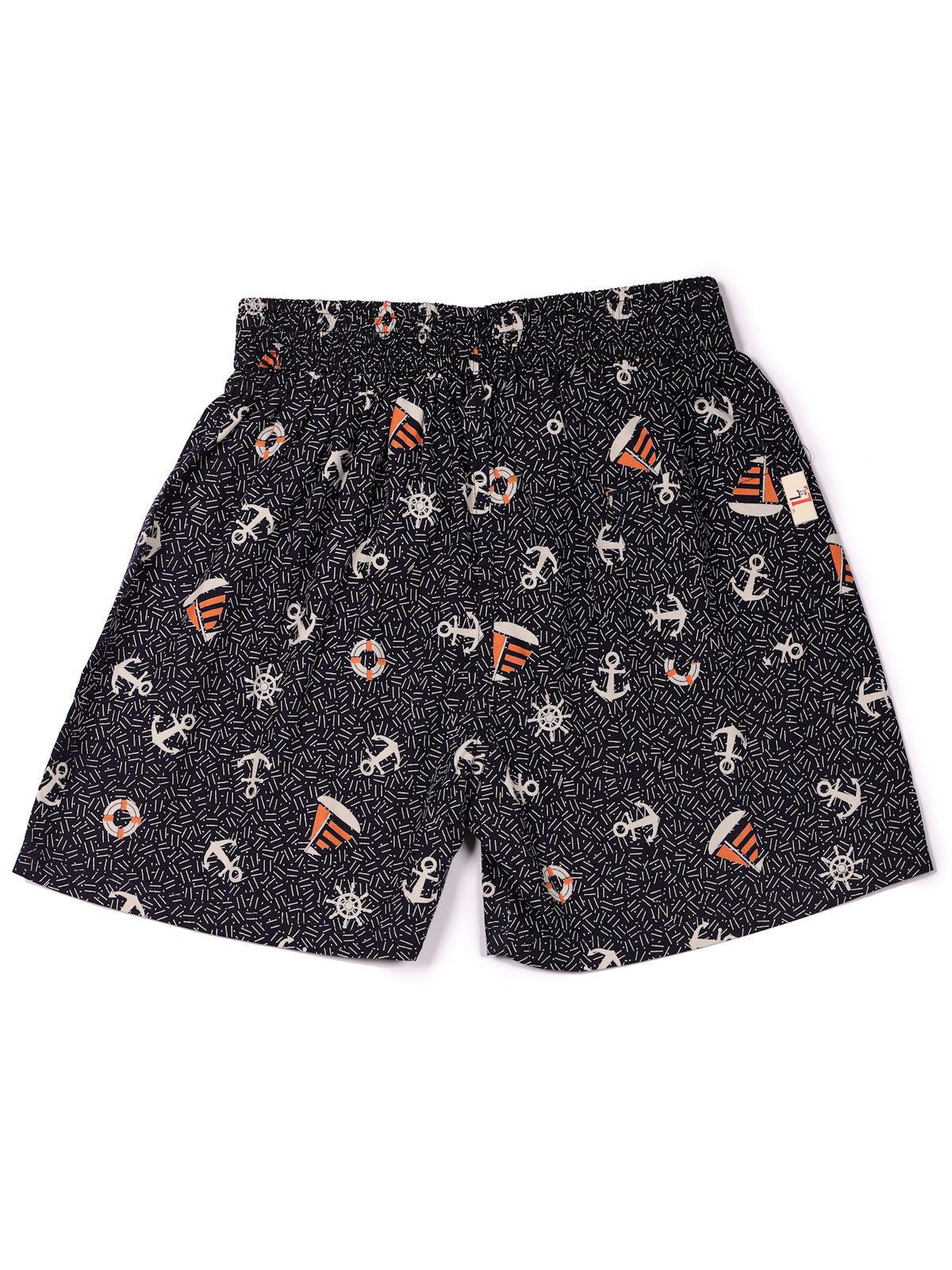 CLLING Kids Super Soft Navy & Black Graphic Cotton Boxer Shorts Set - Pack of 2