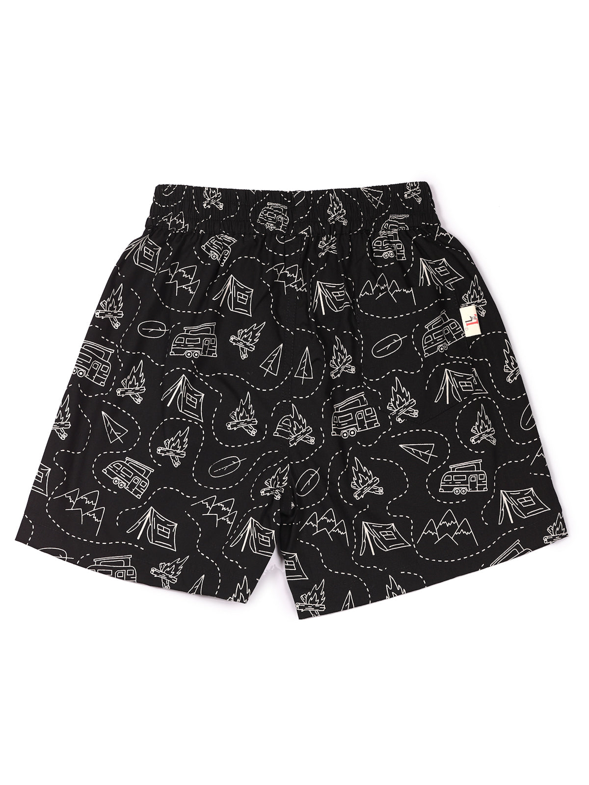 CLLING Kids Unisex Pure Cotton Printed Boxer Shorts (Pack of 2) - Outdoor Camping & Space UFO