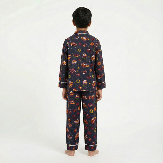 Boys’ Black Alien Co-Ord Sets with pant