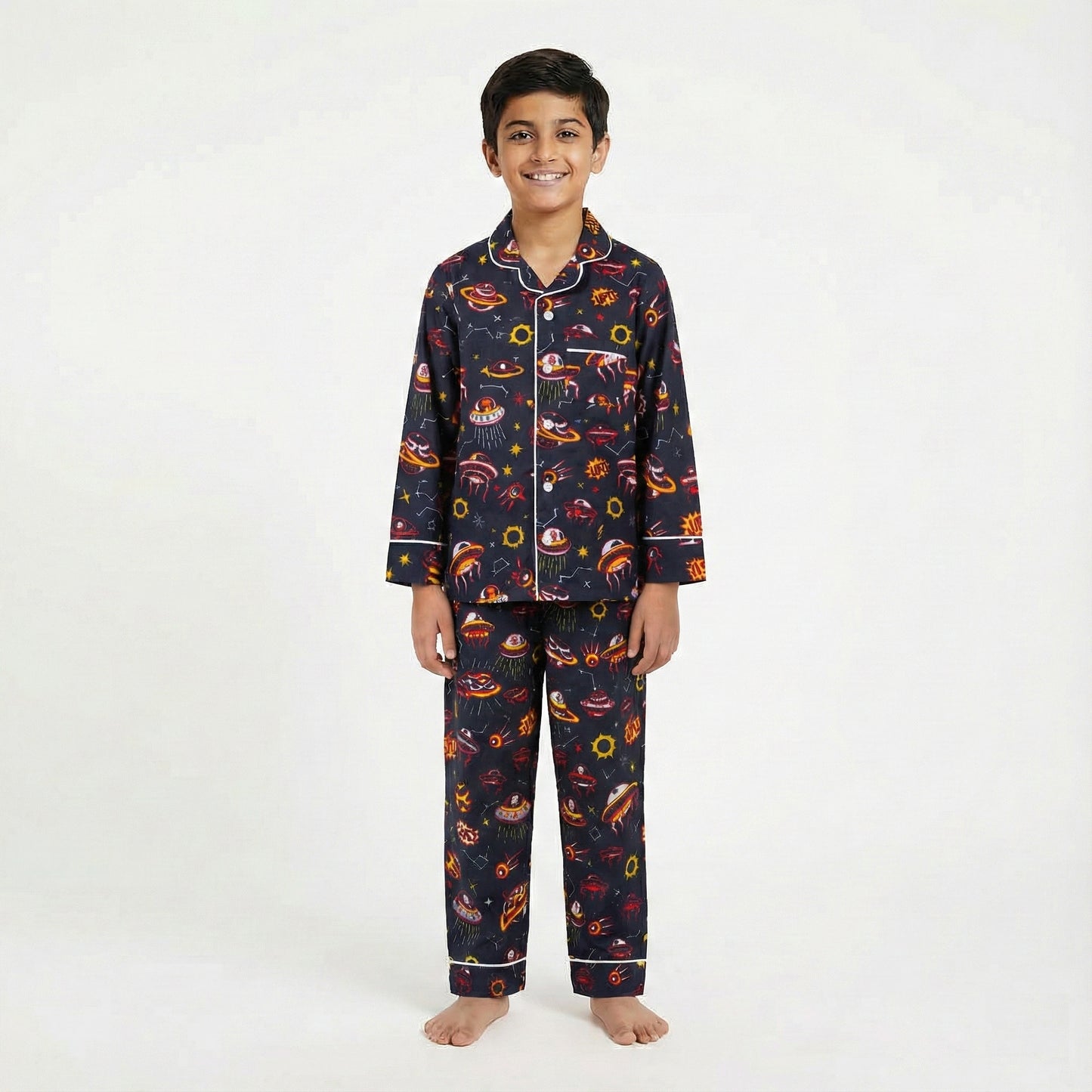 Boys’ Black Alien Co-Ord Sets with pant