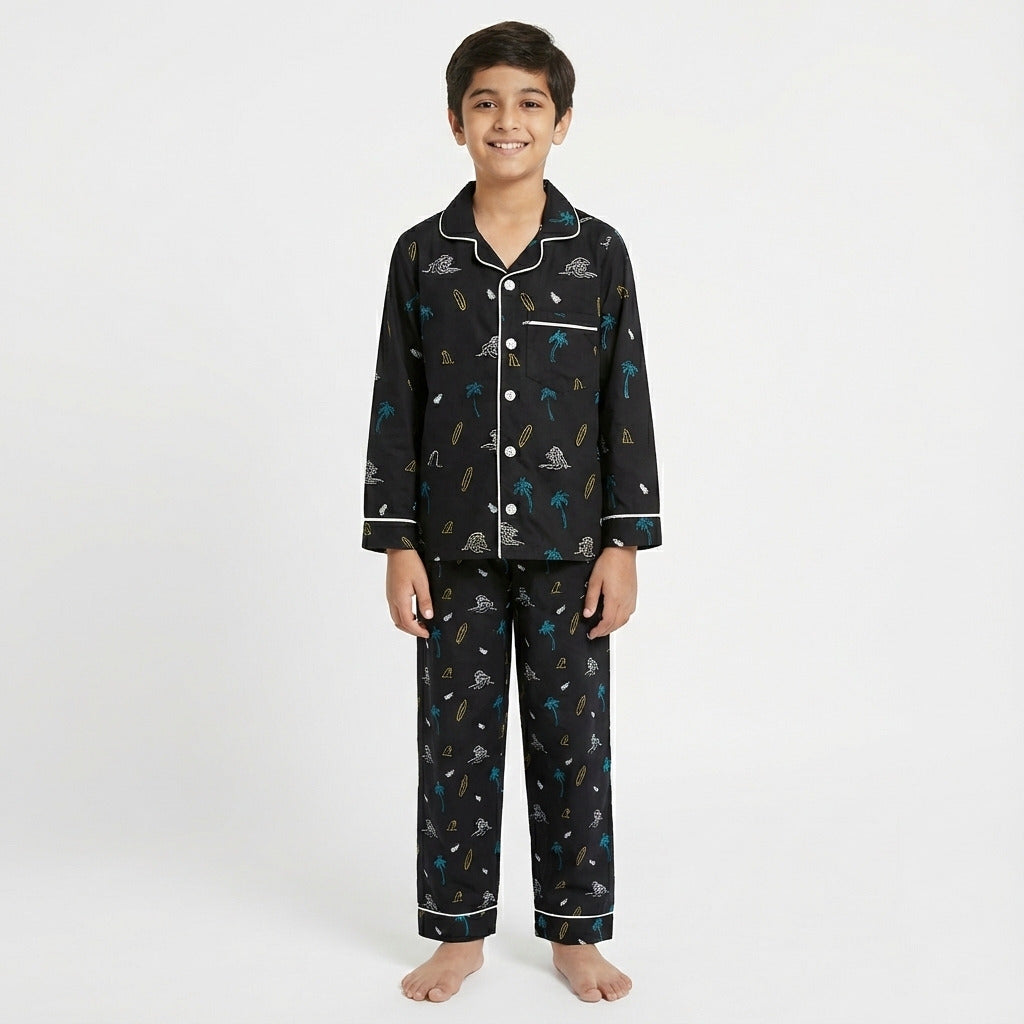 Boys’ Black Breeze Co-Ord Sets with pant