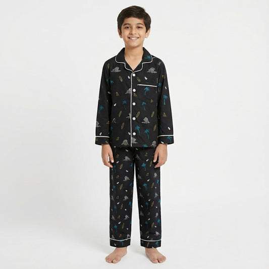 Boys’ Black Breeze Co-Ord Sets with pant