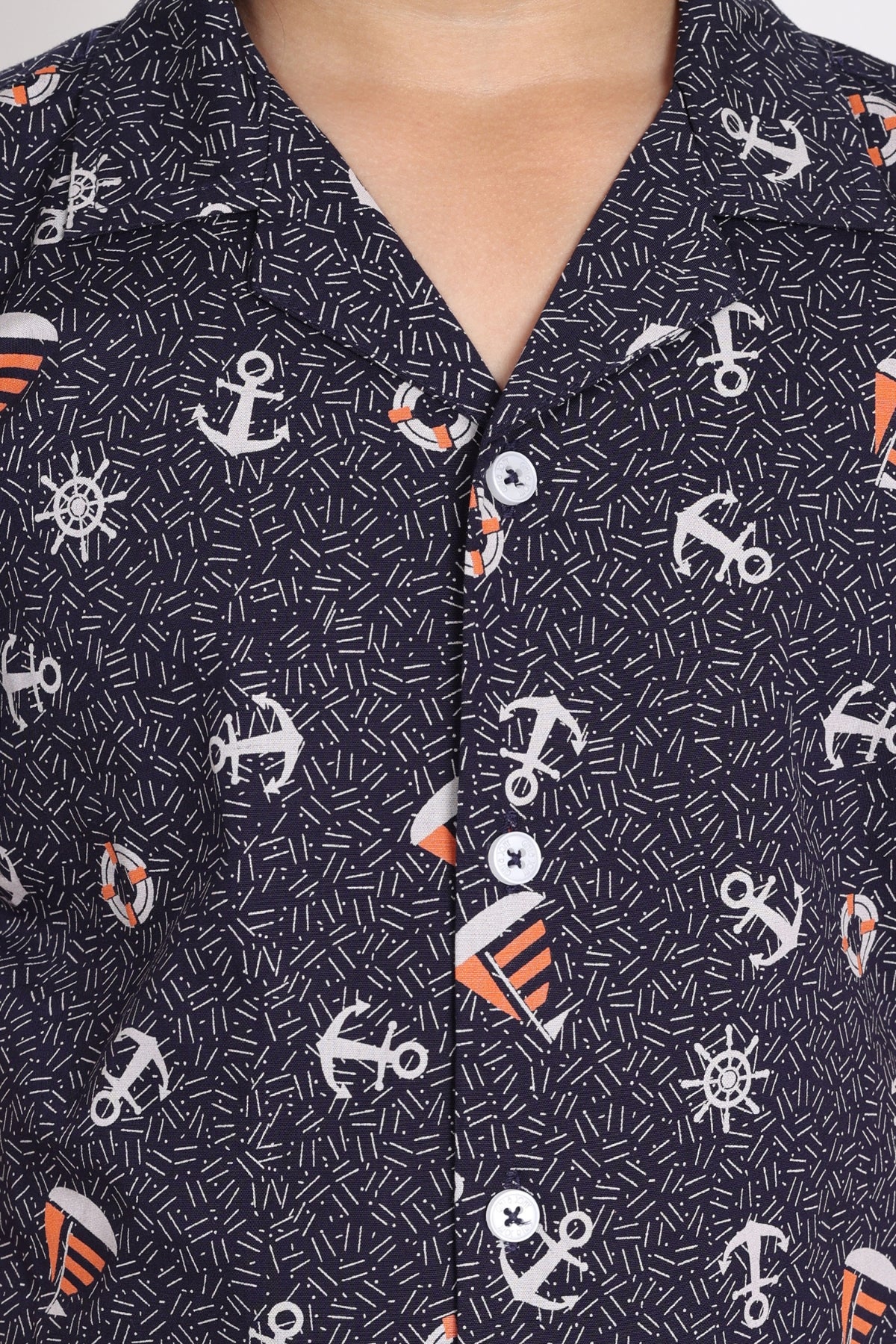 Boys’ Black Ship and Anchor Co-Ord Set