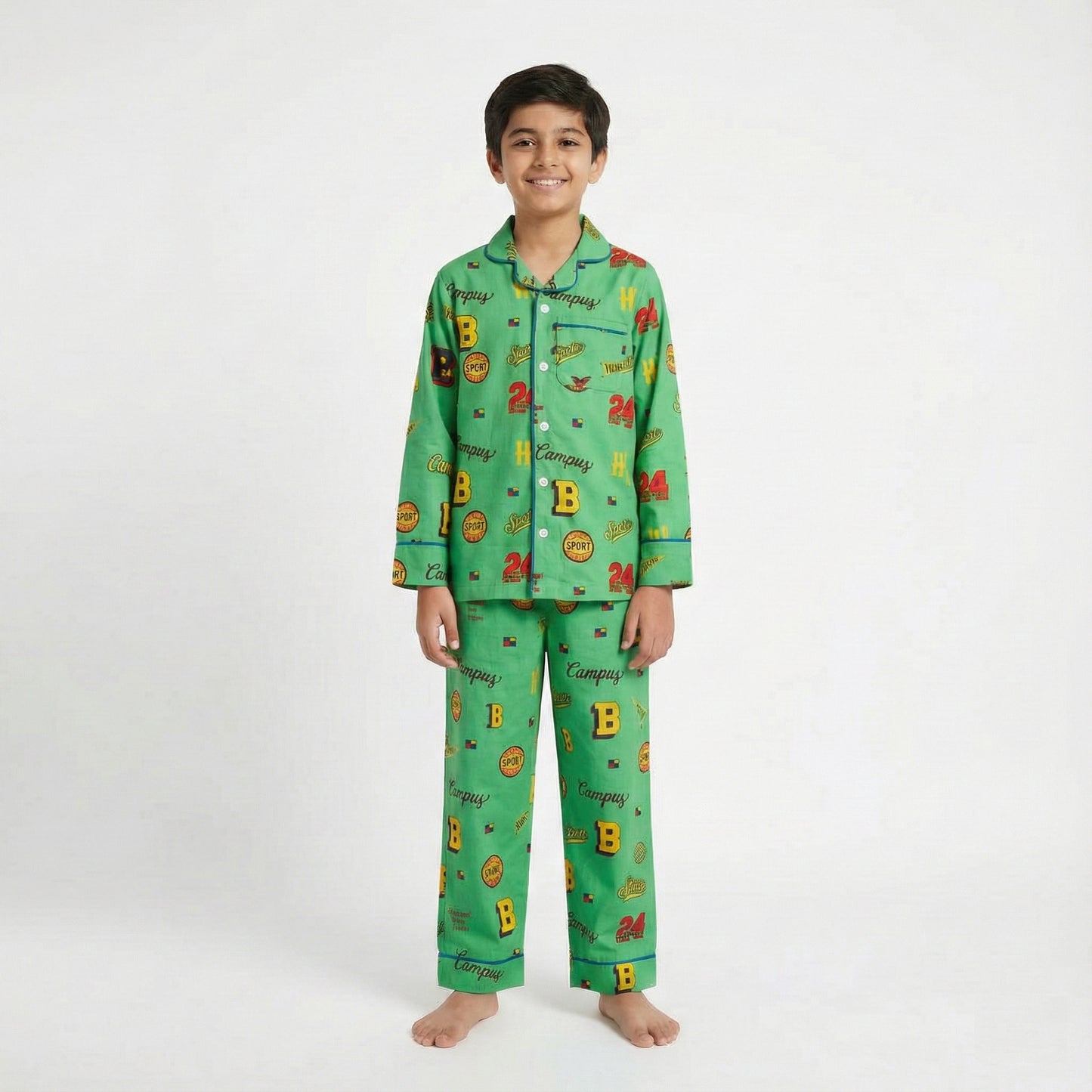 Boys’ Green Big B Co-Ord Sets with pant