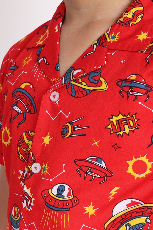 Boys’ Red Alien Co-Ord Set