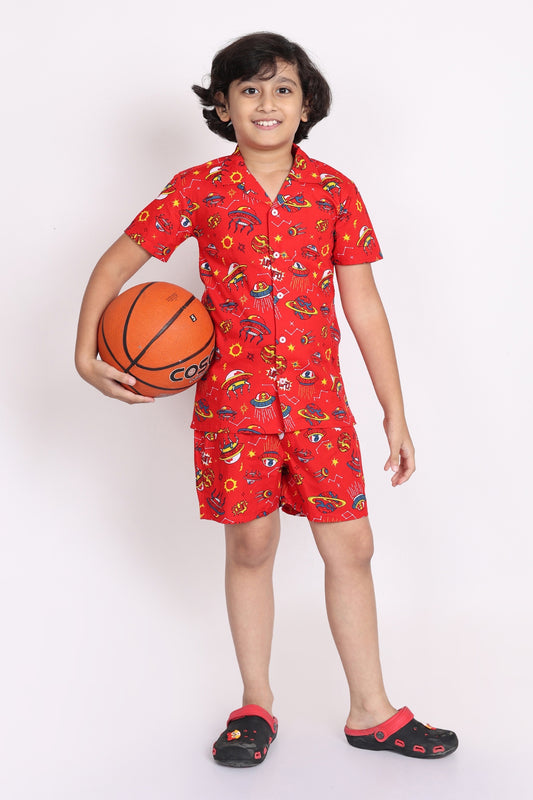 Boys’ Red Alien Co-Ord Set