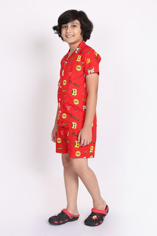 Boys’ Red Big B Co-Ord Sets