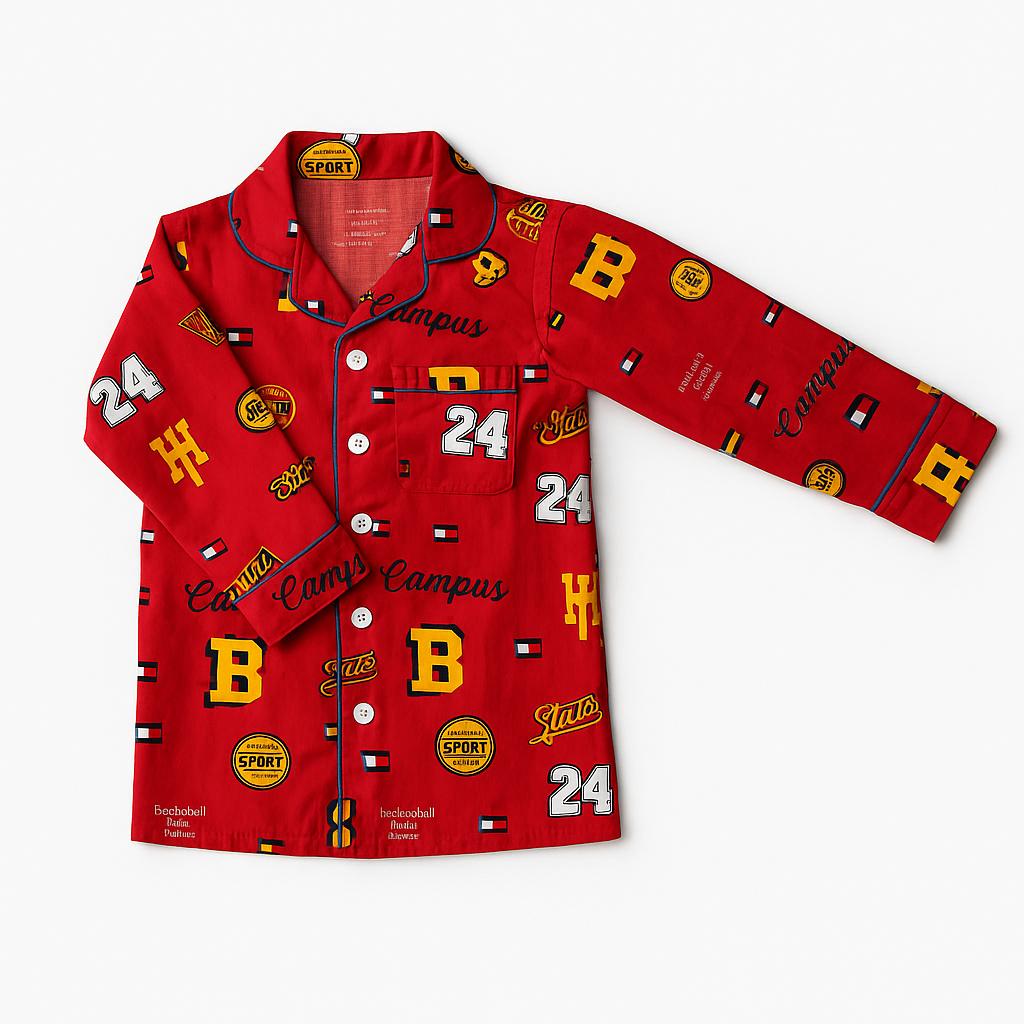 Boys’ Red Big B Co-Ord Sets with pant