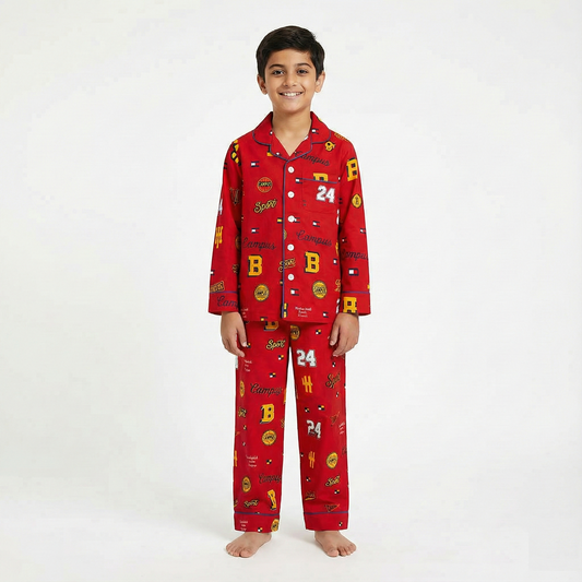 Boys’ Red Big B Co-Ord Sets with pant
