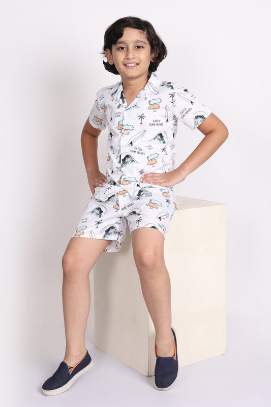 Boys’ White Breeze Co-Ord Set