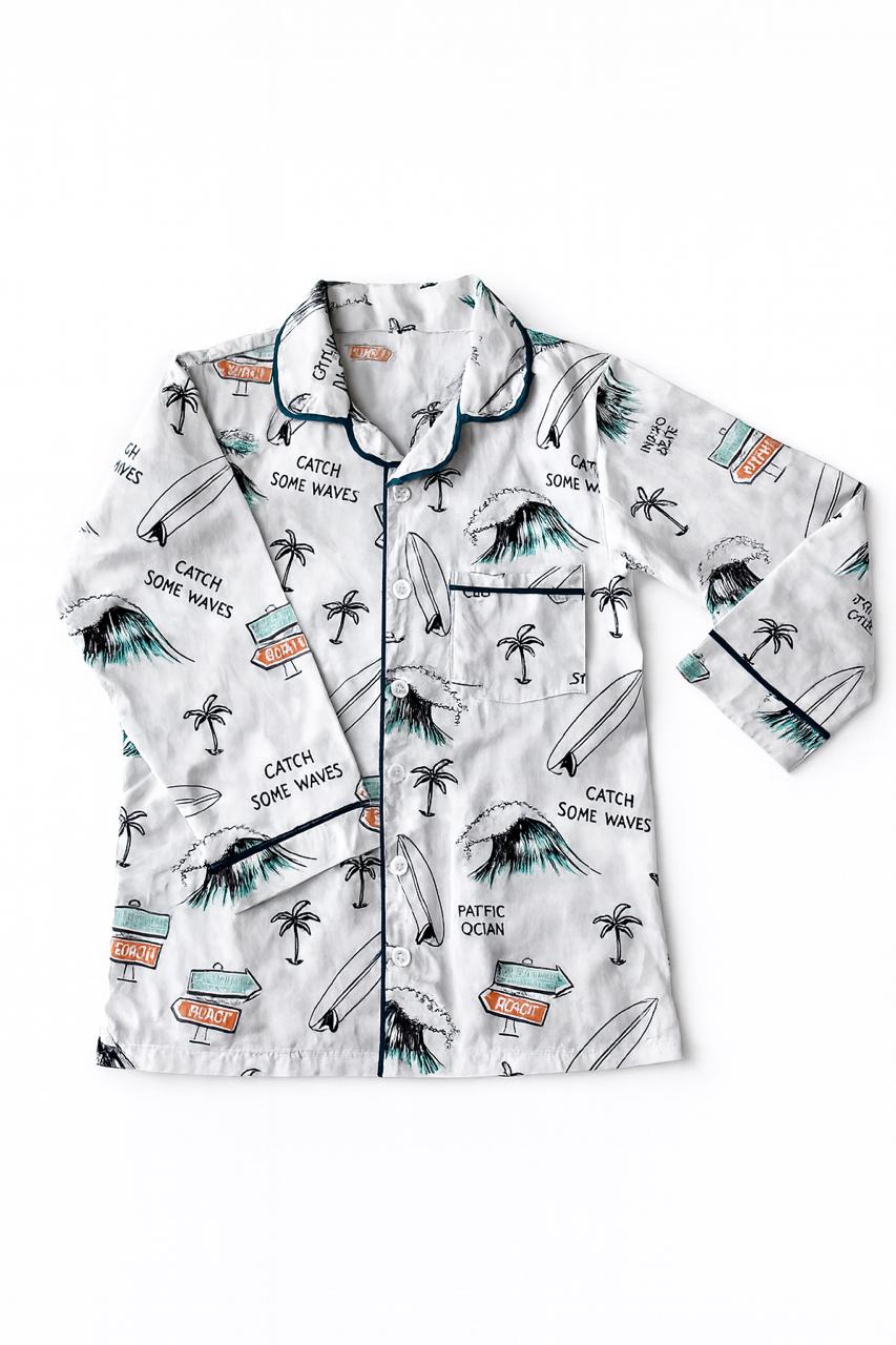 Boys’ White Breeze Co-Ord Sets with pant