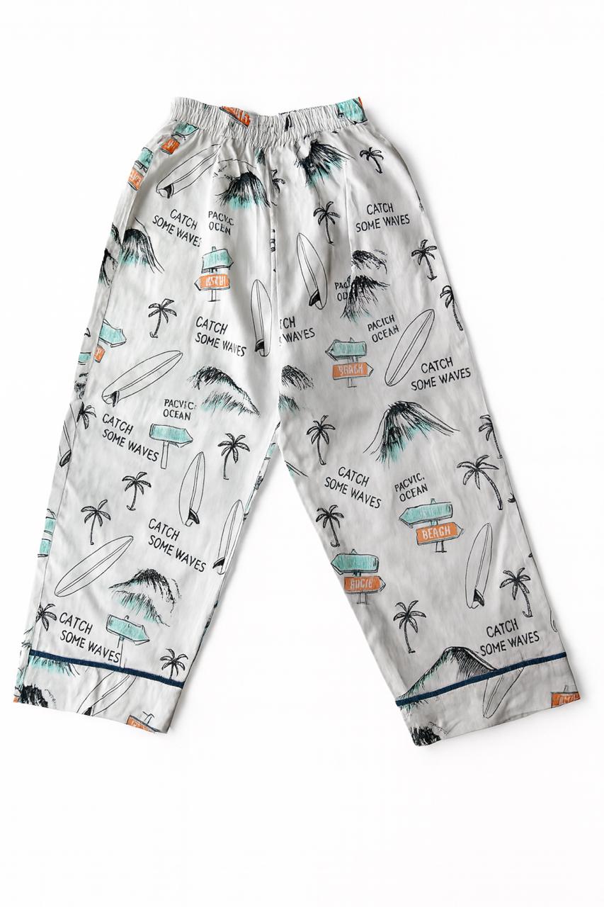 Boys’ White Breeze Co-Ord Sets with pant