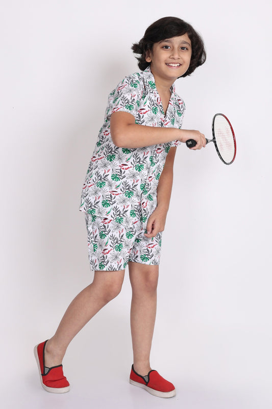 Boys’ White Jungle Co-Ord Set