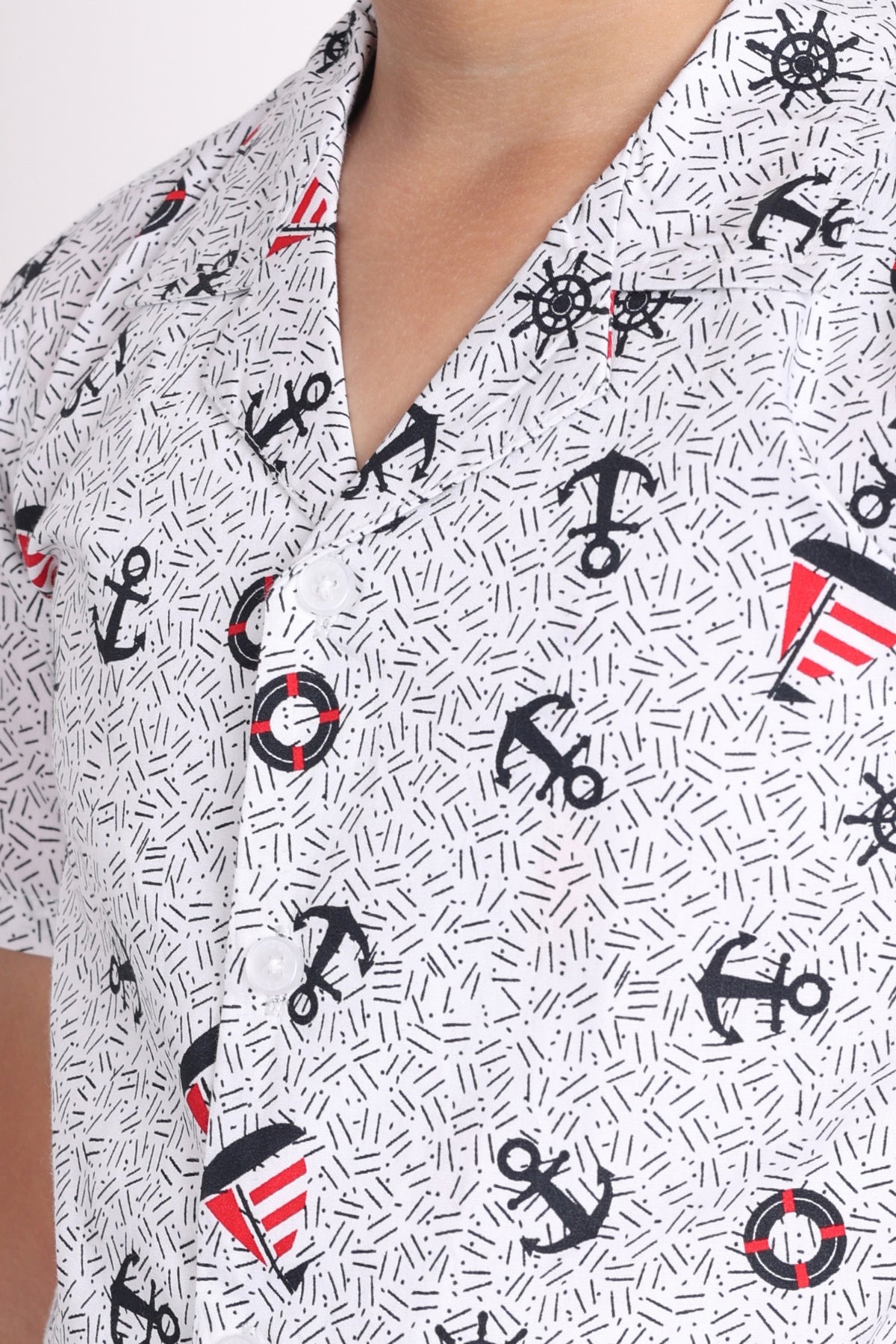Boys White Ship and Anchor Co-ord set