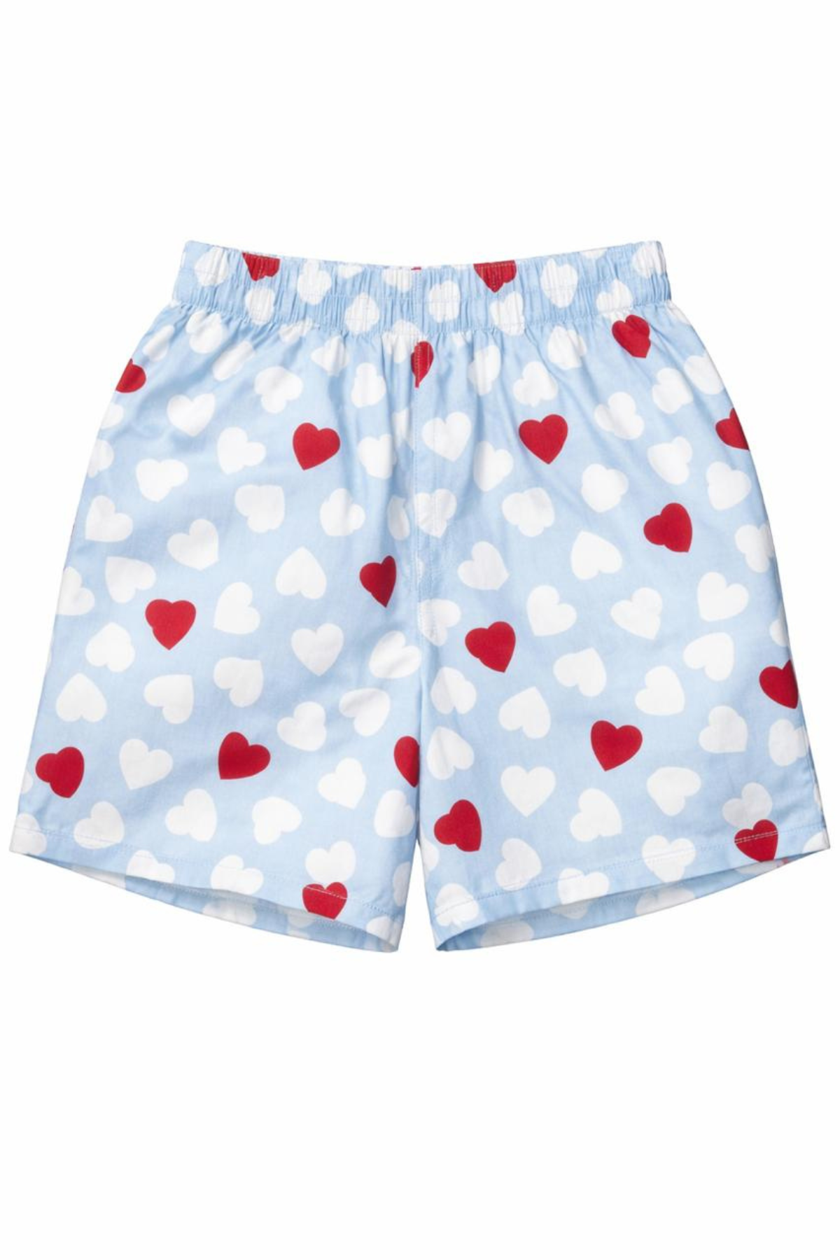 Kids Girl's Blue Printed Cotton Shorts