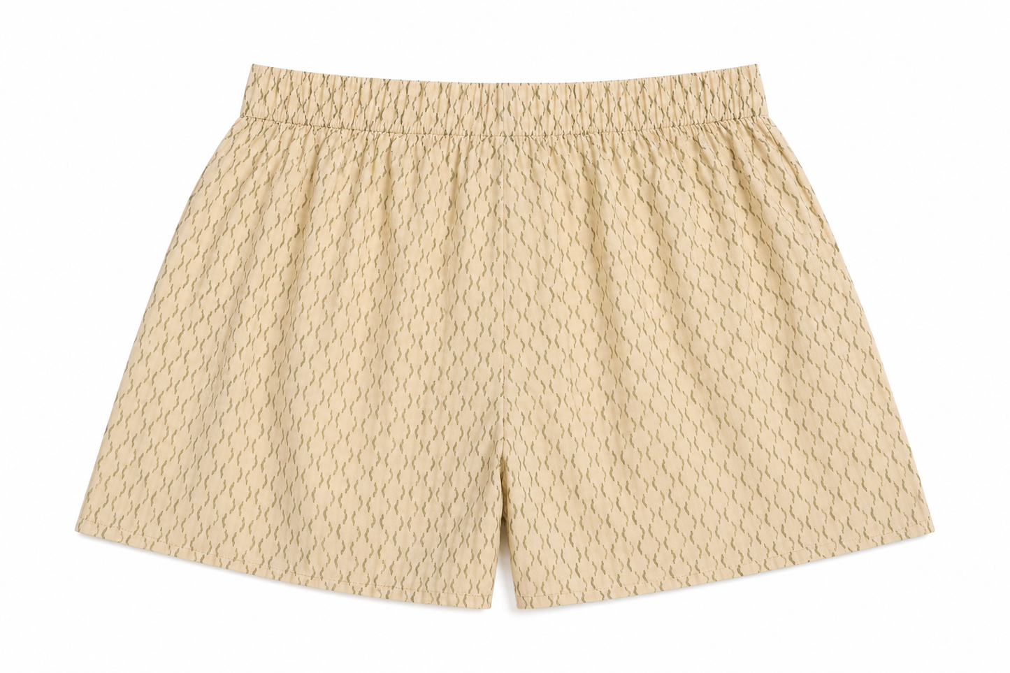 Women’s Cotton Beige Jaal Printed Boxer Shorts