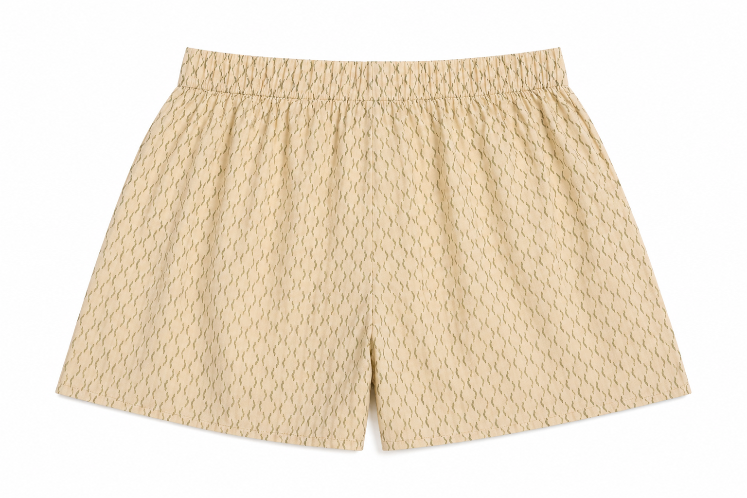 Women’s Cotton Beige Jaal Printed Boxer Shorts