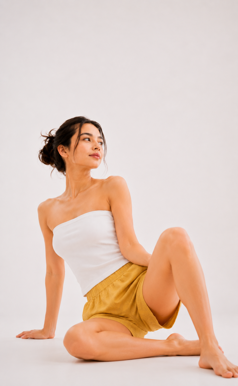 Women’s Cotton Yellow Motif Printed Boxer Shorts